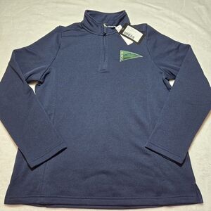 Ultra Club UC792W Ladies M Navy 100% Polyester Quarter-Zip Moisture Wicking NWT